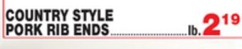Bravo Supermarkets Country style pork rib ends offer