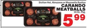 Bravo Supermarkets Carando meatballs offer