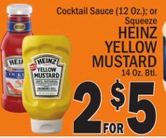 C Town Heinz yellow mustard 14 oz. btl offer