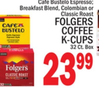 C Town Folgers coffee k-cups offer