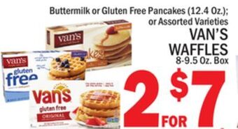 C Town Van's waffles 8-9.5 oz. box offer