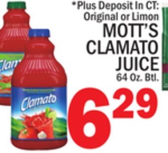 C Town Mott's clamato juice offer