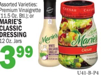 C Town Marie's marie's classic classic dressing dressing 12 oz. jars 12 oz. jars offer