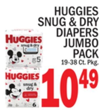C Town Huggies snug & dry diapers jumbo pack offer