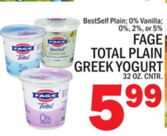 C Town Fage total plain greek yogurt offer