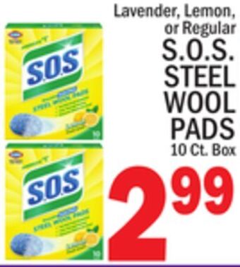 C Town S. o. s. steel wool pads offer