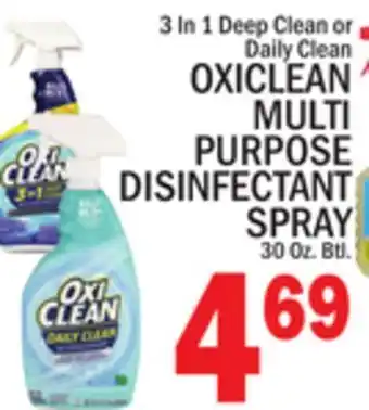 C Town Oxiclean multi purpose disinfectant spray offer
