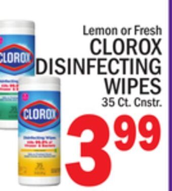 C Town Clorox disinfecting wipes offer