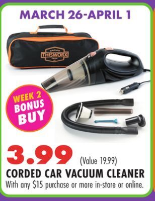 Boscov's Corded car vacuum cleaner offer