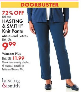 Boscov's Hasting & smith® knit pants offer