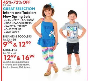 Boscov's Infants and toddlers new spring sets offer