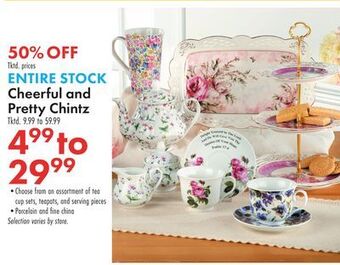 Boscov's Entire stock cheerful and pretty chintz offer