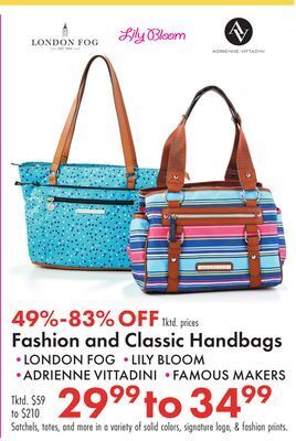 Boscov's Fashion and classic handbags offer