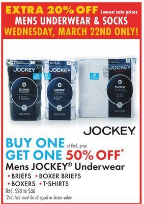 Boscov's Mens jockey® underwear offer