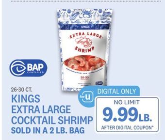 Kings Food Markets Kings extra large cocktail shrimp offer