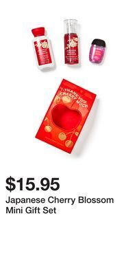 Bath & Body Works Japanese cherry blossom mini gift set offer