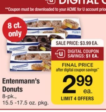 ACME Entenmann's donuts offer