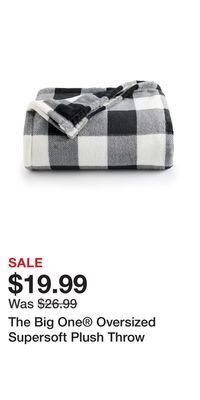 Kohl's The big one® oversized supersoft plush throw offer
