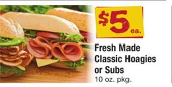 ACME Fresh made classic hoagies or subs offer