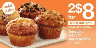 ACME Signature select® jumbo muffins offer