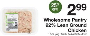 The Fresh Grocer 92% lean ground chicken offer