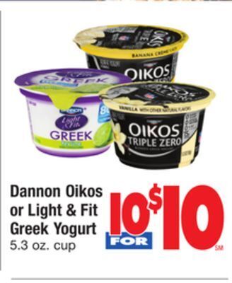 ACME Dannon oikos or light & fit greek yogurt offer