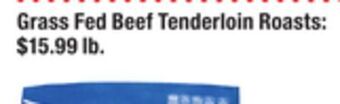 ACME Grass fed beef tenderloin roasts offer