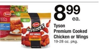 ACME Tyson premium cooked chicken or wings offer