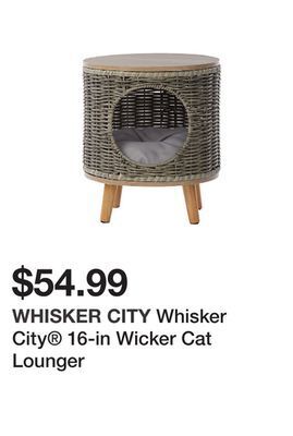 Petsmart Whisker city® 16-in wicker cat lounger offer