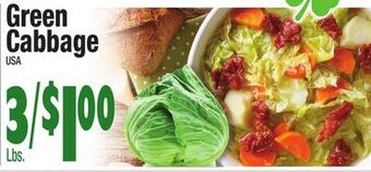King Kullen Green cabbage offer