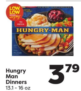 Weis Markets Hungry man dinners offer