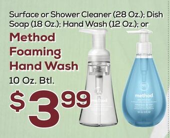 DeCicco & Sons Method foaming hand wash 10 oz. btl offer