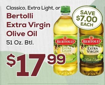 DeCicco & Sons Bertolli extra virgin olive oil offer