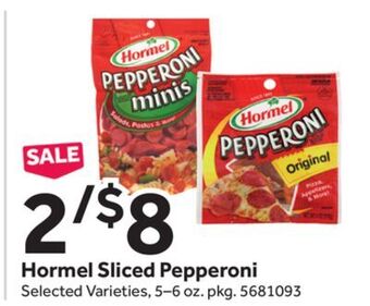 Stop&Shop Hormel sliced pepperoni offer