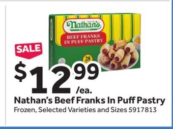 Stop&Shop Nathan's beef franks in puff pastry offer