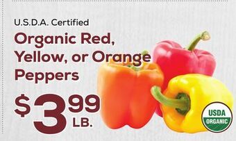 DeCicco & Sons Organic red, yellow, or orange peppers offer