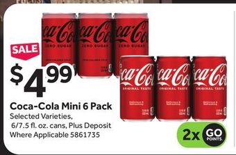 Stop&Shop Coca-cola mini 6 pack offer