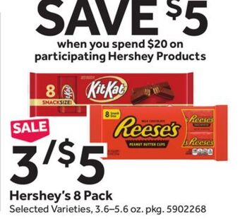Stop&Shop Hershey's 8 pack offer