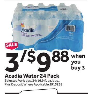Stop&Shop Acadia water 24 pack offer