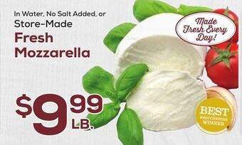 DeCicco & Sons Fresh mozzarella offer