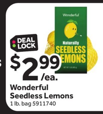 Stop&Shop Wonderful seedless lemons offer