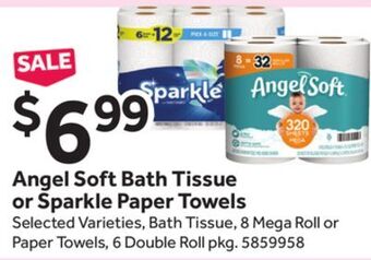 Stop&Shop Angel soft bath tissue or sparkle paper towels offer