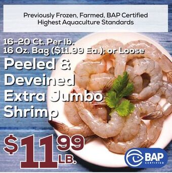 DeCicco & Sons Peeled & deveined extra jumbo shrimp offer