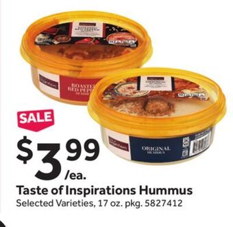 Stop&Shop Taste of inspirations hummus offer
