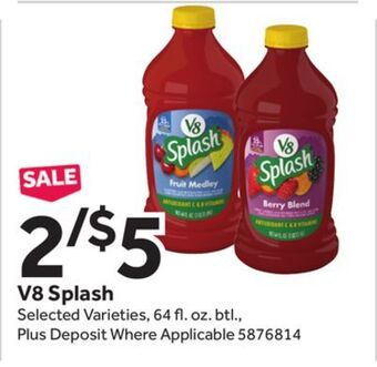 Stop&Shop V8 splash offer