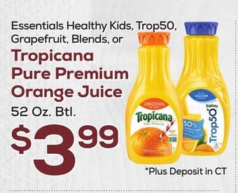 DeCicco & Sons Tropicana pure premium orange juice offer