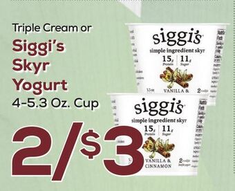 DeCicco & Sons Siggi's skyr yogurt offer