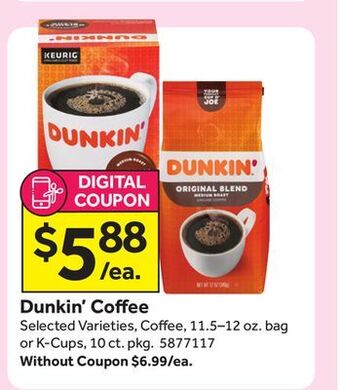 Stop&Shop Dunkin' coffee offer