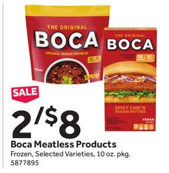 Stop&Shop Boca meatless products offer