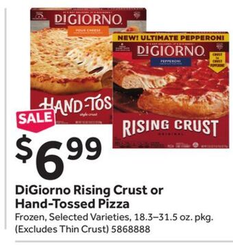 Stop&Shop Digiorno rising crust or hand-tossed pizza offer
